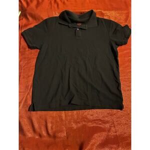 Joe Fresh Polo Shirt Mens L Black Short Sleeve Essential Pique Classic Casual